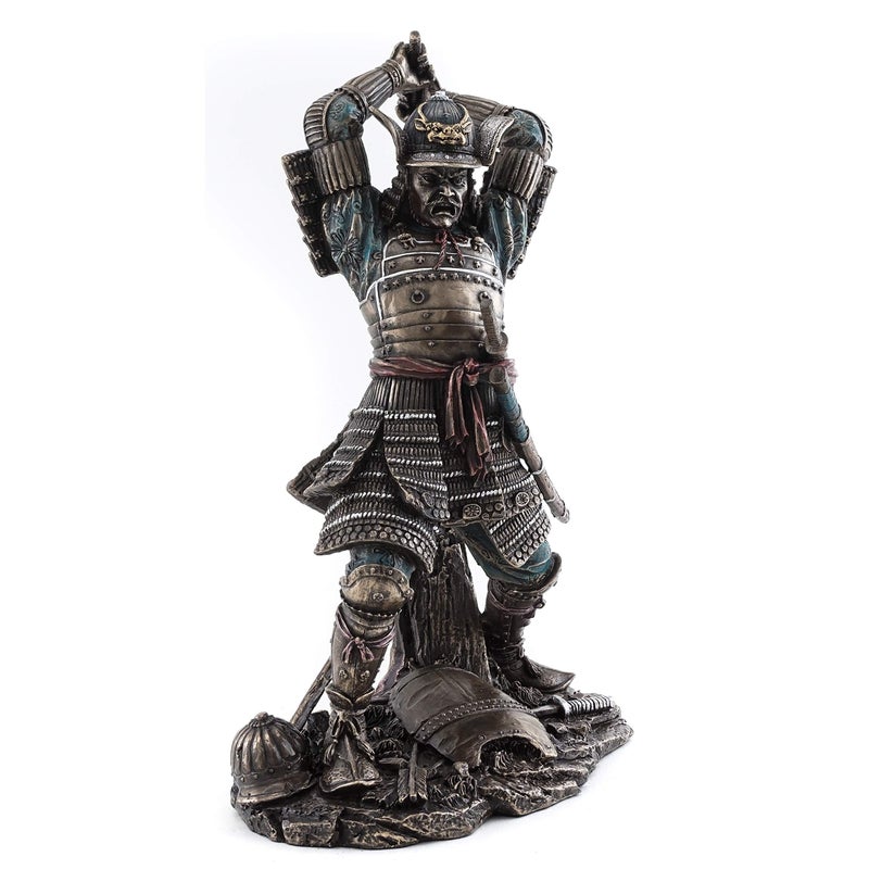 Top Collection Japanese Bushido Samurai Warrior Statue- Historical Sculpture with Martial Arts Sword in Premium Cold Cast Bronze - 9-Inch Collectible Figurine - Image 2